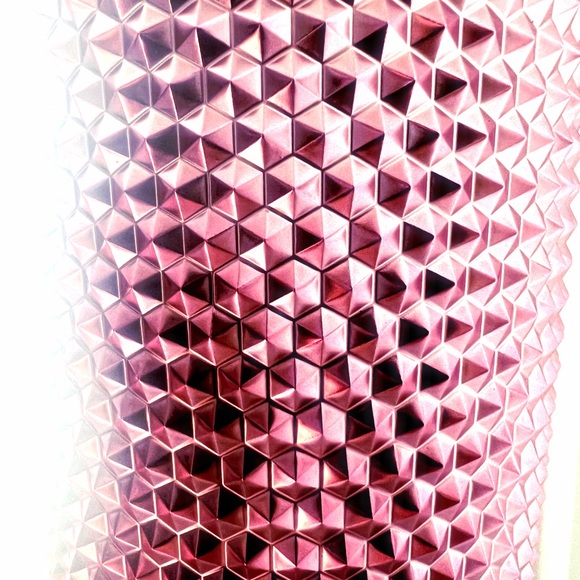 Starbucks Inspired 24oz Metallic Pink Studded Tumbler - Picture 3 of 7